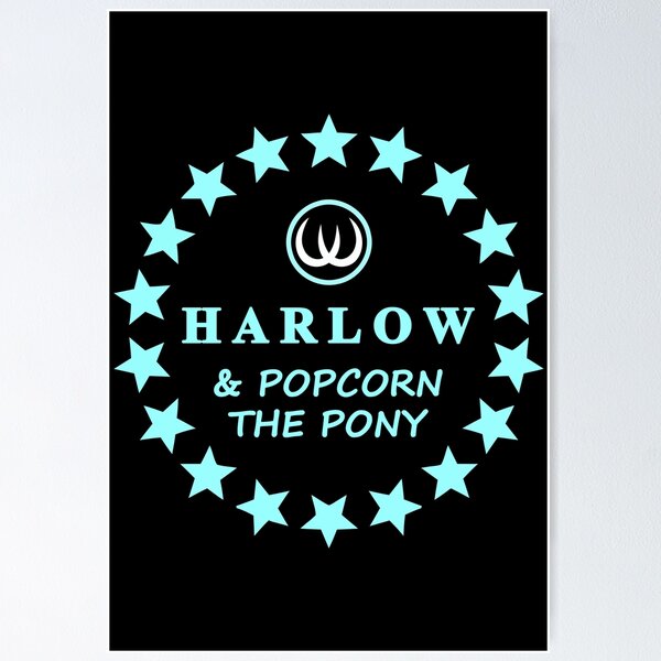harlow and popcorn merch popcorn the pony Poster RB1212 product Offical harlowandpopcorn Merch