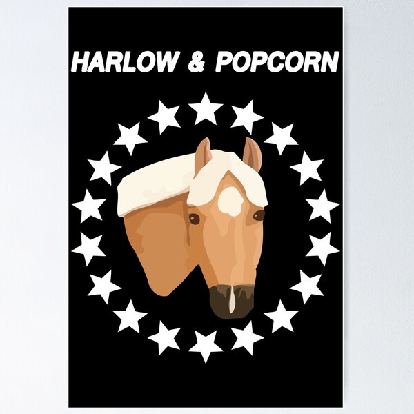 harlow and popcorn merch popcorn the pony Poster RB1212 product Offical harlowandpopcorn Merch