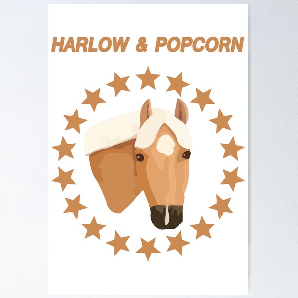 Harlow And Popcorn Merch Popcorn The Pony Poster RB1212 product Offical harlowandpopcorn Merch