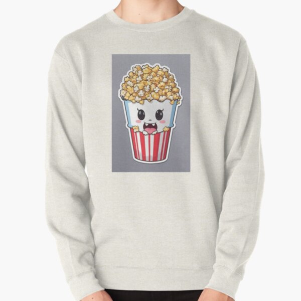 Comics eating popcorn sticker  Pullover Sweatshirt RB1212 product Offical harlowandpopcorn Merch