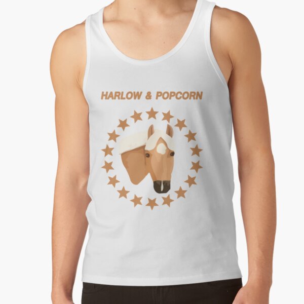 harlow and popcorn merch popcorn the pony Tank Top RB1212 product Offical harlowandpopcorn Merch