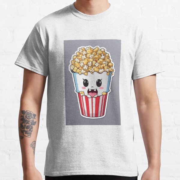 Comics eating popcorn sticker  Classic T-Shirt RB1212 product Offical harlowandpopcorn Merch