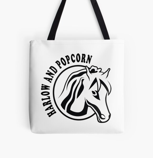 Harlow And Popcorn Funny Popcorn The Pony All Over Print Tote Bag RB1212 product Offical harlowandpopcorn Merch