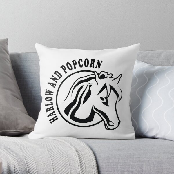 Harlow And Popcorn Funny Popcorn The Pony Throw Pillow RB1212 product Offical harlowandpopcorn Merch