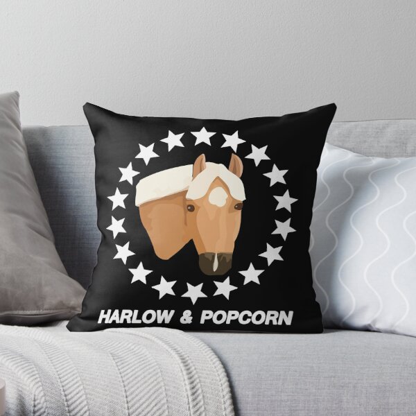 Harlow And Popcorn Merch Popcorn The Pony Throw Pillow RB1212 product Offical harlowandpopcorn Merch