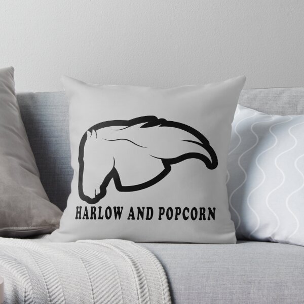 Harlow And Popcorn Funny Popcorn The Pony Throw Pillow RB1212 product Offical harlowandpopcorn Merch