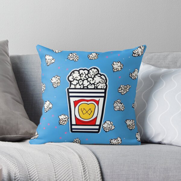 Popcorn Panic - Popcorn Kingdom - Popcorn Party Throw Pillow RB1212 product Offical harlowandpopcorn Merch