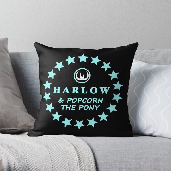 Harlow And Popcorn Merch Harlow Logo Throw Pillow RB1212 product Offical harlowandpopcorn Merch