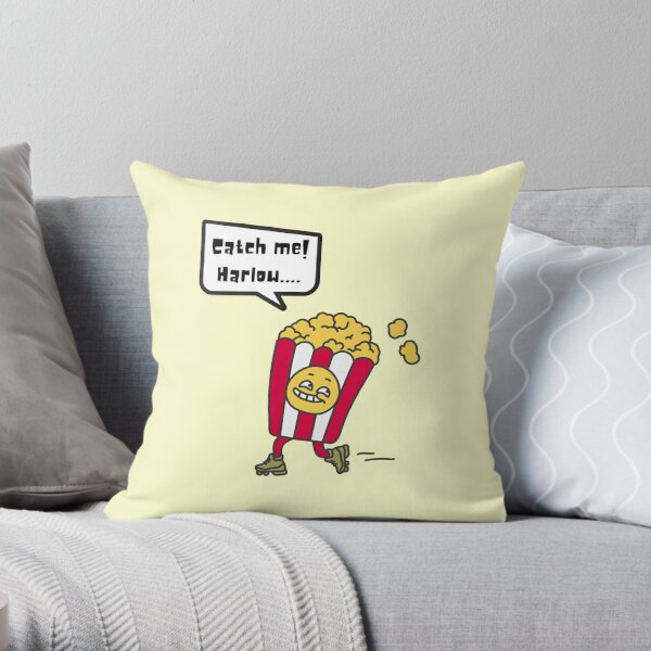 Harlow And Popcorn - Catch Me!  Harlow... Throw Pillow RB1212 product Offical harlowandpopcorn Merch