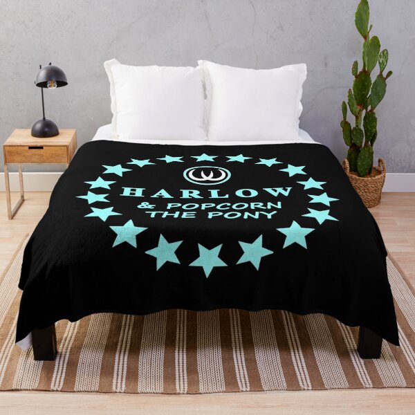 harlow and popcorn merch popcorn the pony Throw Blanket RB1212 product Offical harlowandpopcorn Merch