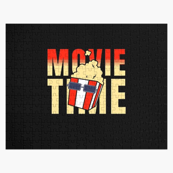 its movie time and popcorn Jigsaw Puzzle RB1212 product Offical harlowandpopcorn Merch