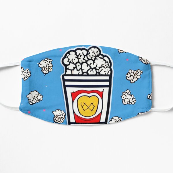 Popcorn Panic - Popcorn Kingdom - Popcorn Party Flat Mask RB1212 product Offical harlowandpopcorn Merch