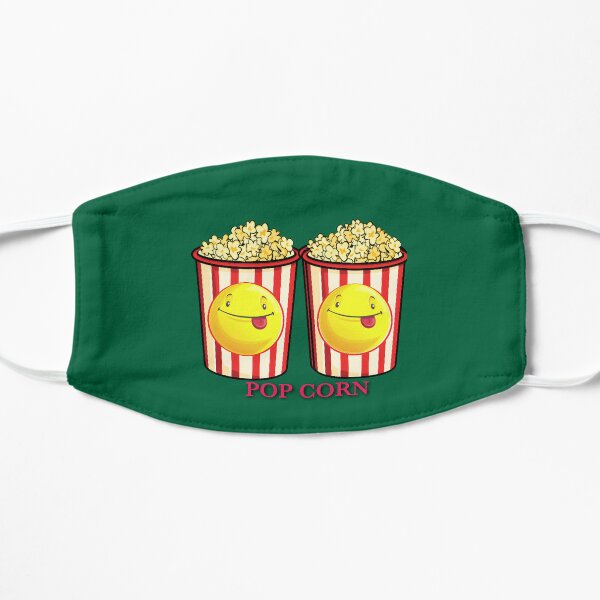 Emotion with Popcorn emoji Flat Mask RB1212 product Offical harlowandpopcorn Merch